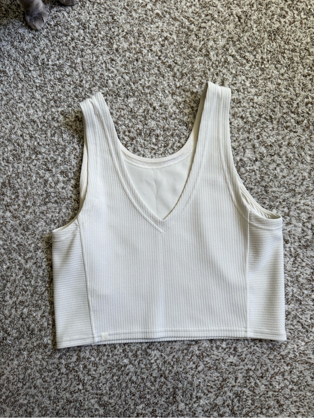 Lululemon Ribbed V-Neck Cropped Tank Top